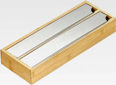 Produktbild von Folienspender und Frischhaltefolienspender - Rollenhalter mit Metaldeckel - Folienhalter für Küche - Frischhaltefolie Abroller - Folien