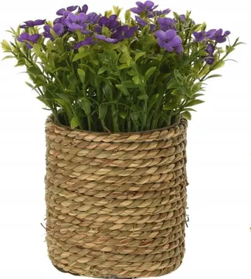Immagine prodotto di Pianta artificiale in vaso di seagrass, 20 cm, decorazione per interni/esterni, 4 colori disponibili