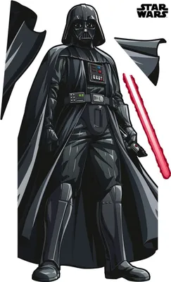 Zdjęcie produktu dla Disney Naklejka na ścianę Star Wars czarnym - 612422 - 127 x 200 cm