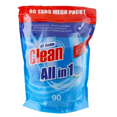 Zdjęcie produktu dla at home Clean - Tabletki do zmywarki All in 1, 90 szt.