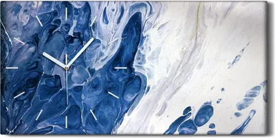 Produktbild von Leinwand Wanduhr Wandkunst Uhr Geräuschlos 60x30 Malerei Abstrakte Kunst - weiße Hände