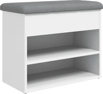 Obrázok produktu pre vidaXL Lavica na topánky biela 62 x 32 x 50 cm Materiál na báze dreva