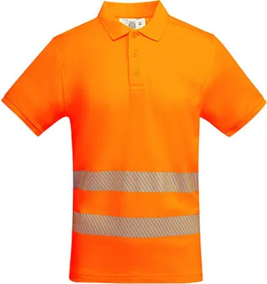 Produktbild von Roly Workwear HV9318 | Poloshirt Atrio Shortsleeve Poloshirt Herren - Farbe: Fluor Orange 223 - Größe: 3XL