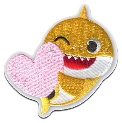 Obrázek produktu pro Baby Shark © Shark animal children - nášivka, nažehlovací, nášivky, nášivky, k nažehlení, velikost: 6,8 x 5,7 cm