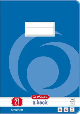 Produktbild von herlitz Schulheft x.book DIN A4 Lineatur 21 / liniert