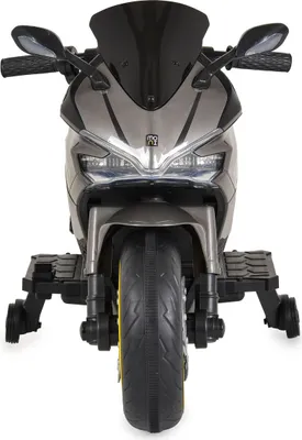 Produktbild von Moni Kinder Elektromotorrad Surfer Stützräder Fußstütze Bluetooth MP3-Ausgang grau