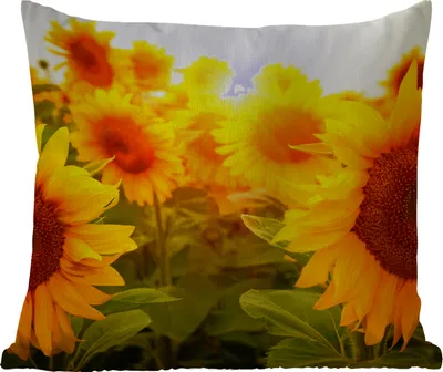 Produktbild von MuchoWow® Outdoor Kissen - Sonnenblume - Gelb - Blumen - Sonne - 45x45 cm - Wetterfest - Lounge Kissen - Fotokissen - Dekoratives Kissen