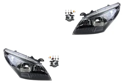 Produktbild von Johns, Scheinwerfer Satz Halogen passend für Renault Megane III 12-13 H7 +Nebel+Leucht. 8200074008 6202E1 00006202E1 6710027 0000620639 620639 0000620