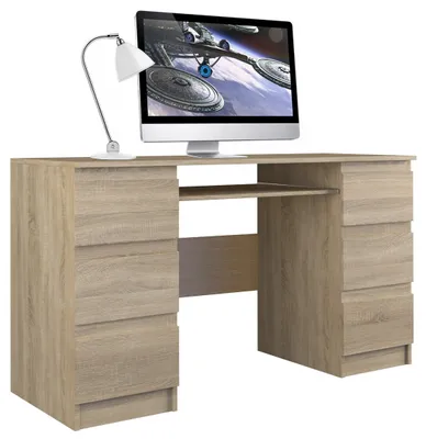 Produktbild von Topeshop KUBA SONOMA Computertisch Eichenfarben