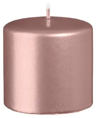 Produktbild von Stumpenkerzen Metallic Matt Taupe Rose 70 x Ø 70 mm, 12 Stück
