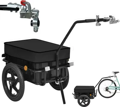 Produktbild von Fahrradanhänger Lastenanhänger & Handwagen Transportanhänger Anhänger 60kg Handwagen Cargotrailer mit Reflektoren