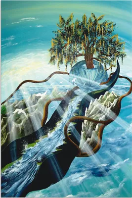 Produktbild von ARTland Wandbild Alu für Innen & Outdoor Lebensfluss Größe: 20x30 cm