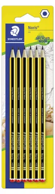 Zdjęcie produktu dla Staedtler Noris 120, HB, Czarny, Żółty, Sześciokątny, PEFC, Blister, 6 szt.