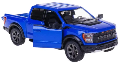 Obrázek produktu pro Kinsmart, model auta Ford F-150 Raptor 2022, kovový, měřítko 1:46, barva modrá