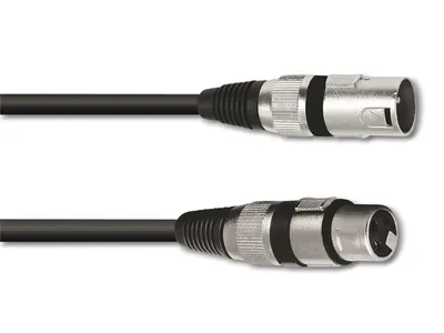 Obrázek produktu pro Omnitronic 3022057N XLR propojovací kabel [1x XLR samec 3pólový - 1x XLR samice 3pólová] 15,00 m černý (3022057N)