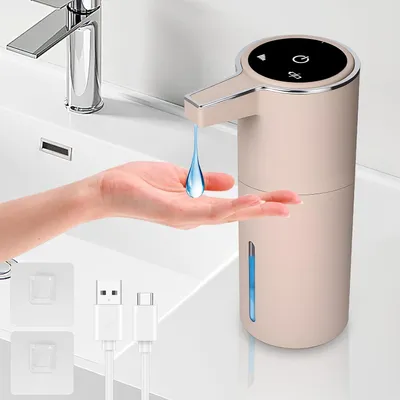 Produktbild von Automatischer Seifenspender - 420 ml - Wandmontage - Elektrischer Seifenspender mit Infrarotsensor - 4 einstellbare Stufen - USB-aufladbar
