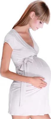Produktbild von Kleid mit Kordel Schleife Wickelkleid Kurzarm; Beige XS/S 34/36