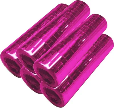 Produktbild von 5 Glitzer Luftschlangen pink metallic