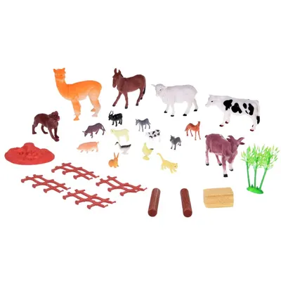 Produktbild von Bauernhof-Tierset, 27-teilig, ZA5069 Kunststoffspielset