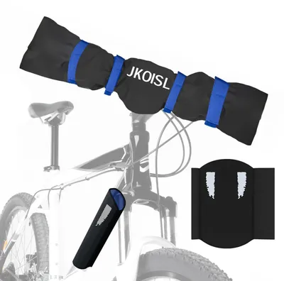 Image de Ensemble de housses de protection pour vélo électrique : housses imperméables pour le guidon et la batterie, en Oxford/néoprène