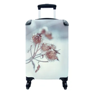 Produktbild von MuchoWow® Koffer Handgepäck Trolley Rollkoffer Kleine Reisekoffer mit 4 Rollen - Pflanzen - Winter - Schnee - Natur - Cabin Size < 55x40x23 cm & 55x40x20 cm - Fotokoffer - Kabinenkoffer - Boardgepäck - Reise-Box - Reisekoffer - Reisegepäck - Koffer mit Bild - Trolley für Kinder