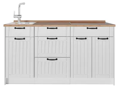 Obrázok produktu pre Kuchynský blok Vicco Fame-Line Biely vidiecky dom/biely 150 cm, AP Oak, Model 65334