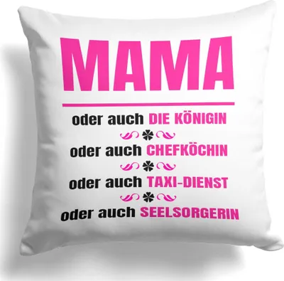 Produktbild von 22Feels Mama Geschenk Mutter Kissen Muttertag Geburtstag Weihnachten Deko Frauen Dekoration Wohnzimmer Schlafzimmer Couch