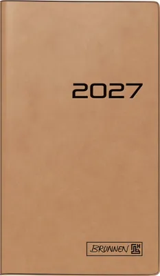 Produktbild von 2027 BRUNNEN Taschenkalender9x15cm braun