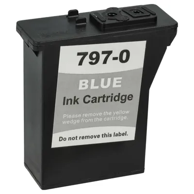 Produktbild von vhbw Tintenpatrone Blau kompatibel mit Pitney Bowes DM55i, DM50i, DM55, DM50, K700 Drucker (kompatibel, 25ml + Chip)