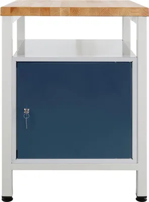 Produktbild von ADB Werkbank lichtgrau, anthrazitgrau 60,0 x 60,0 x 84,0 cm