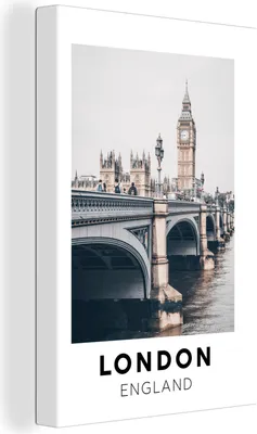 Obrázok produktu pre OneMillionCanvasses® - Obraz na plátne - 90x140 cm, Londýn - Anglicko - most, nástenná umelecká dekorácia - fotografia na plátne - maľba na drevenom ráme - dekorácia na stenu - spálňa