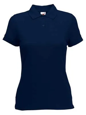 Produktbild von Damen-Poloshirt, Kurzarm - FOL RIB POLO/W - deep navy - Größe XS