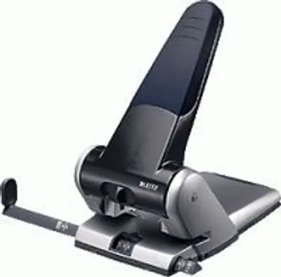 Produktbild von Leitz Extrastarker Registraturlocher - 65 Blätter - Schwarz - Grau - 6,5 mm - 5,5 mm - A3 - A4 - A5 - A6 - Folio - US-Q