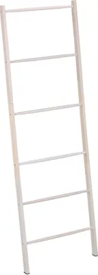 Produktbild von Relaxdays Handtuchleiter Holz, 6 Sprossen, Wäscheleiter Handtücher & Kleidung, HxB 170 x 55 cm, Badezimmer Leiter, weiß