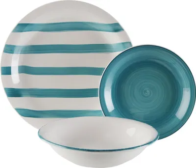 Image de Vaisselle Versa Bleu 26,5 x 26,5 cm 18 pièces