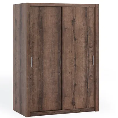 Produktbild von Schiebetürenschrank BONO 180 cm Eiche monastery Schwebetürenschrank mit Kleiderstangen