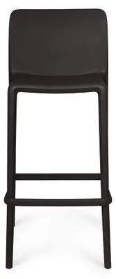 Ein Esszimmer.Sitzgelegenheiten.Stühle_Sessel_Hocker im Maß 44 x 102 x 48 aus Polypropylen. Farbe Schwarz