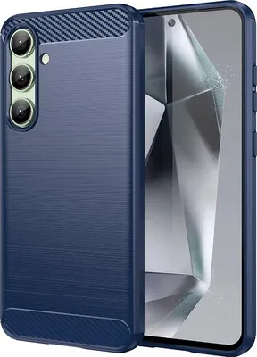Produktbild von Hülle für Samsung Galaxy S24 FE - Phonesta Carbon Silikon Back Cover - Blau