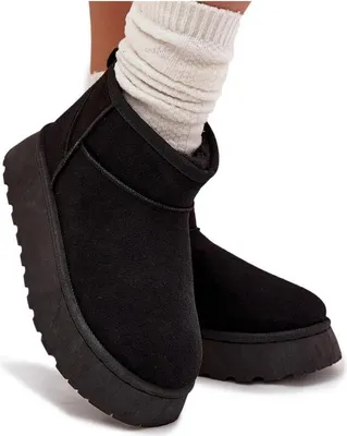 Produktbild von Damen Schneestiefel Auf Plattform Mit Fellisolierung Schwarz Vesirae 41