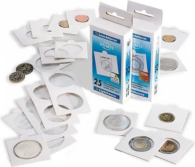 Produktbild von Leuchtturm Münzrähmchen selbstklebend, für Münzen bis 22,5 mm Ø, 1000er-Pack