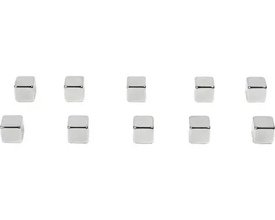 Produktbild von Dekomagnete Kubiq 10er-Set silber