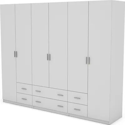 Zdjęcie produktu dla Meblast | Szafa 240/220 cm, biała, okucia premium | Prosta, elegancka
