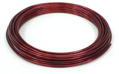 Produktbild von 12m Aludraht / Aluminiumdraht, Farbe: Bordeaux