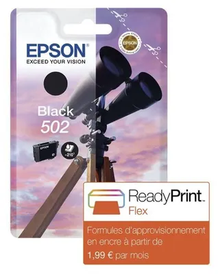 Zdjęcie produktu dla Epson Singlepack Black 502 Ink, Standardowa wydajność, Czarny, Tusz na bazie pigmentu, 4,6 ml, 1 szt., 210 stron(y)