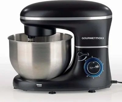 Obrázok produktu pre Kuchynský robot GOURMETmaxx Funkcia hnetenia a miešania Výkonný kuchynský robot 5 litrová misa z nehrdzavejúcej ocele Priamy pohon Miešací nástavec Hák na cesto Šľahacia metla