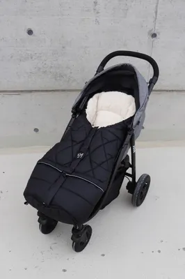 Produktbild von Kaiser, 65765251 Thermo Sherpa Fleece Universal Kinderwagen Fußsack XL TOO, black