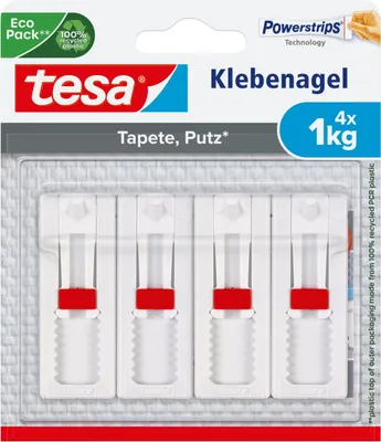 Obrázek produktu pro tesa 77774-00009-00 tesa Powerstrips Klebenägel für max. 1,0 kg 2,4 x 6,4 cm, 4 St.