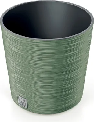 Produktbild von Prosperplast Blumentopf Grün 25x25x24.7 cm, 7,5 Liter, Kunststoff, Furu Kollektion, witterungsbeständig, pflegeleicht, mit Abstandshalter, chemisch beständig, mit Abflussloch, für Innen- & Außenbereich
