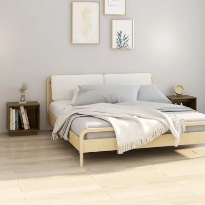 Produktbild von vidaXL Nachttische 2 Stk. Honigbraun 40x30x40 cm Massivholz Kiefer