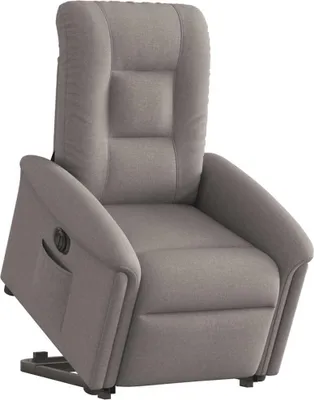 Image de vidaXL Fauteuil relax avec releveur électrique Taupe Tissu